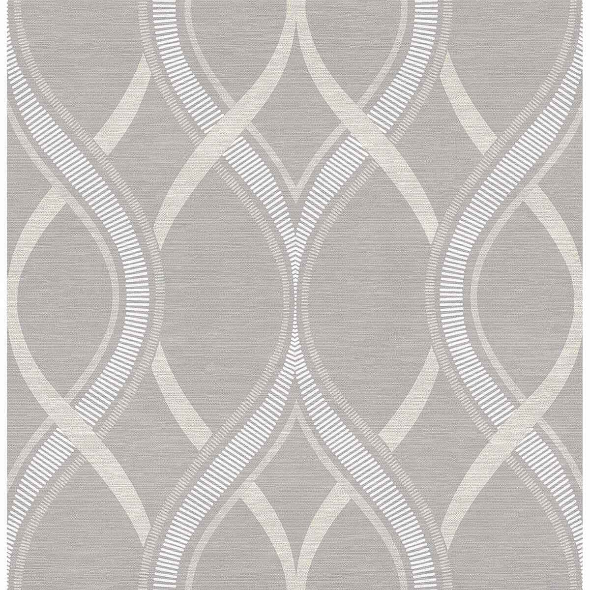 Frequency Grey Ogee Wallpaper - York Wallcoverings - 2625-21850 - York Wallcoverings Wallpaper