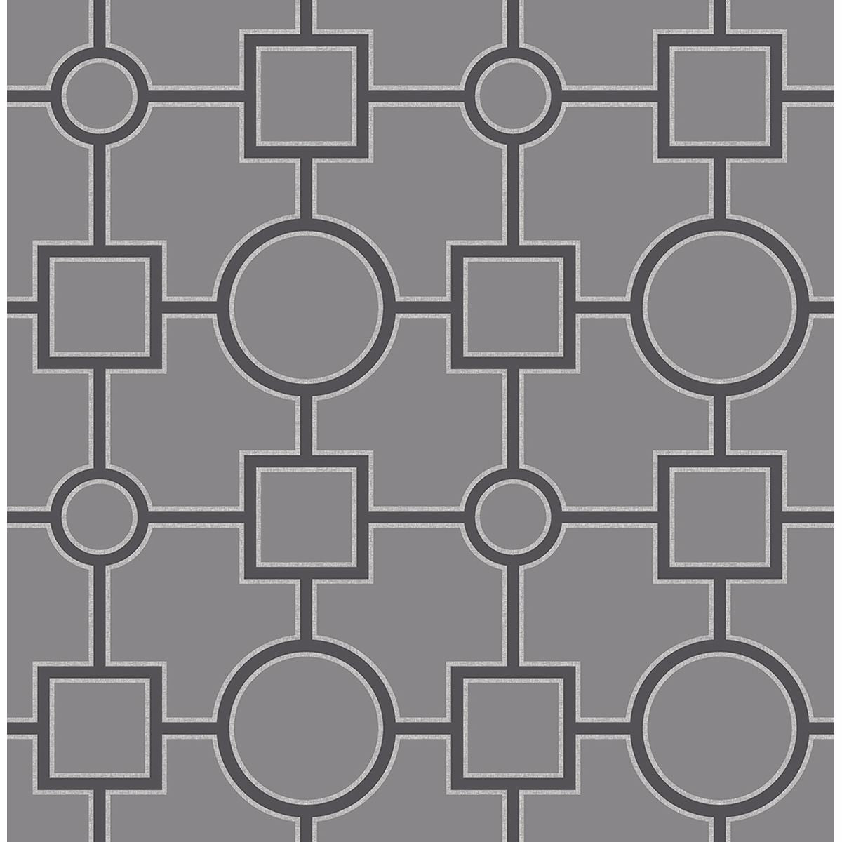 matrix-black-geometric-york-wallcoverings-2625-21806 - York Wallcoverings Wallpaper