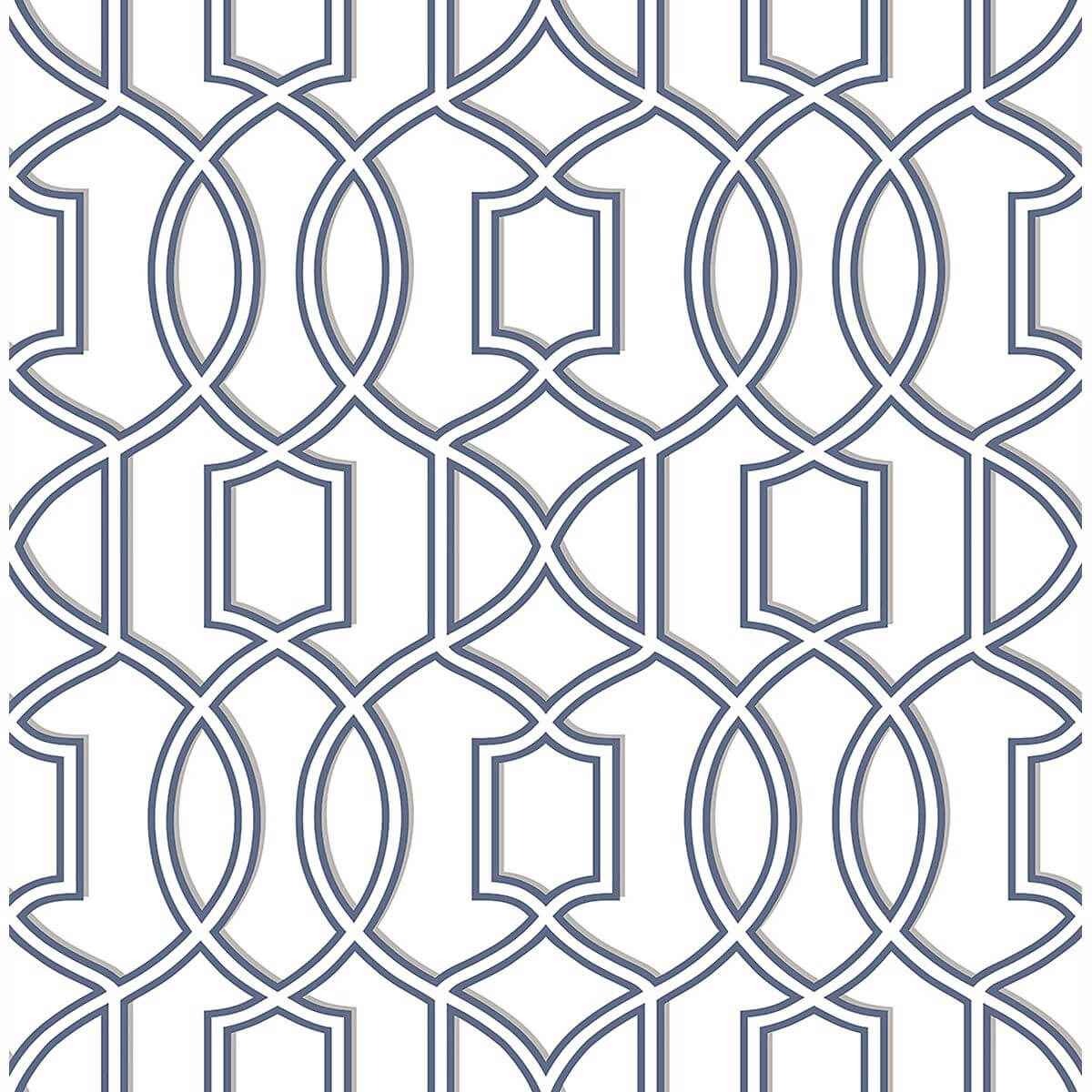 Quantum Blue Trellis Wallpaper - York Wallcoverings - 2625-21815 - York Wallcoverings Wallpaper