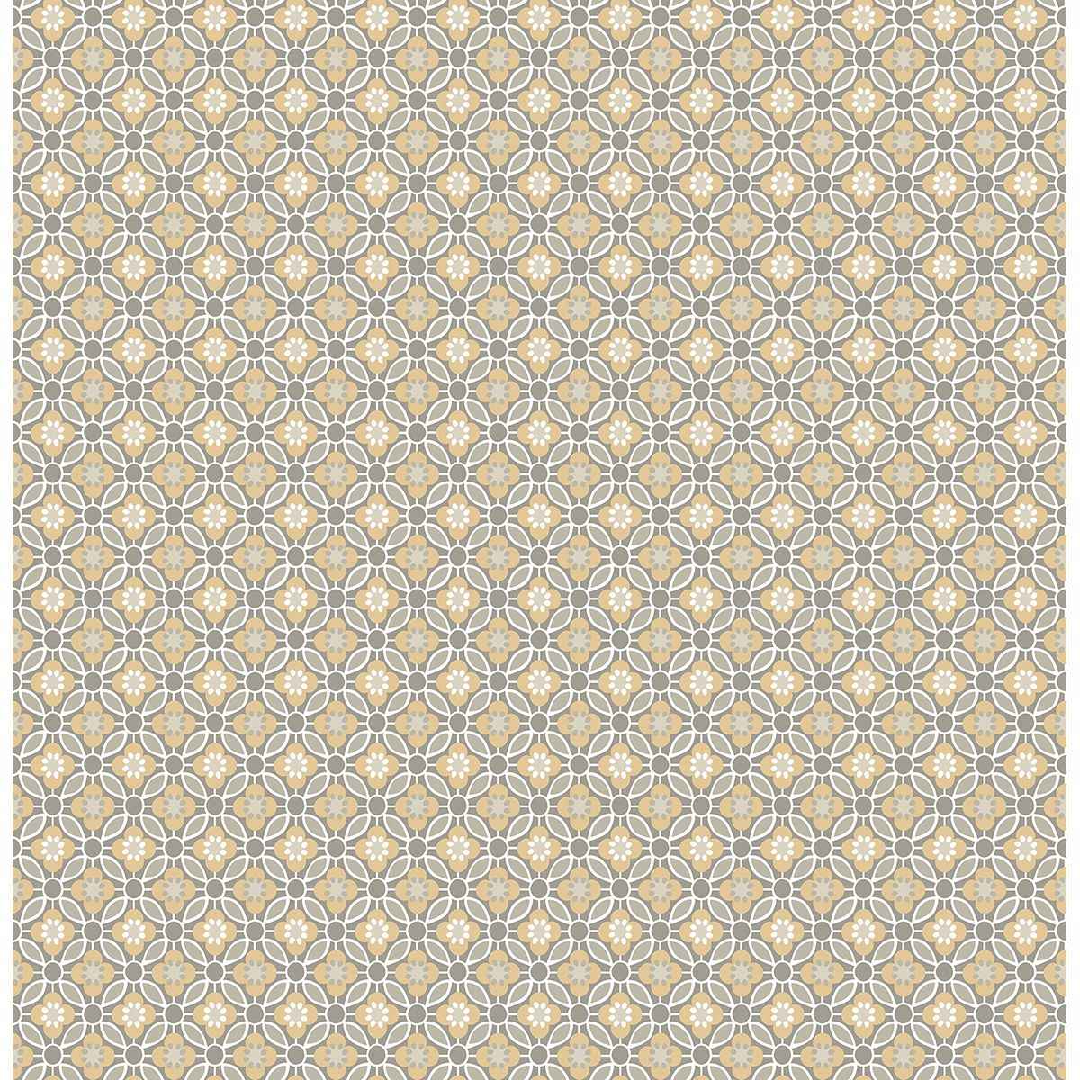 Audra Mustard Floral Wallpaper - York Wallcoverings - 2657-22247 - York Wallcoverings Wallpaper