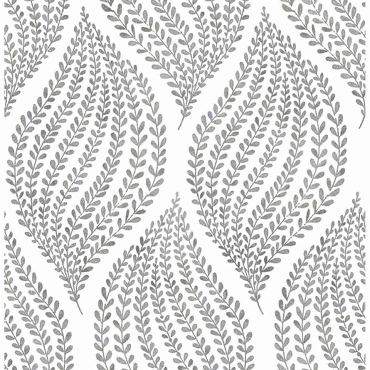 Arboretum Fog Leaves Wallpaper - York Wallcoverings - 2656-004062