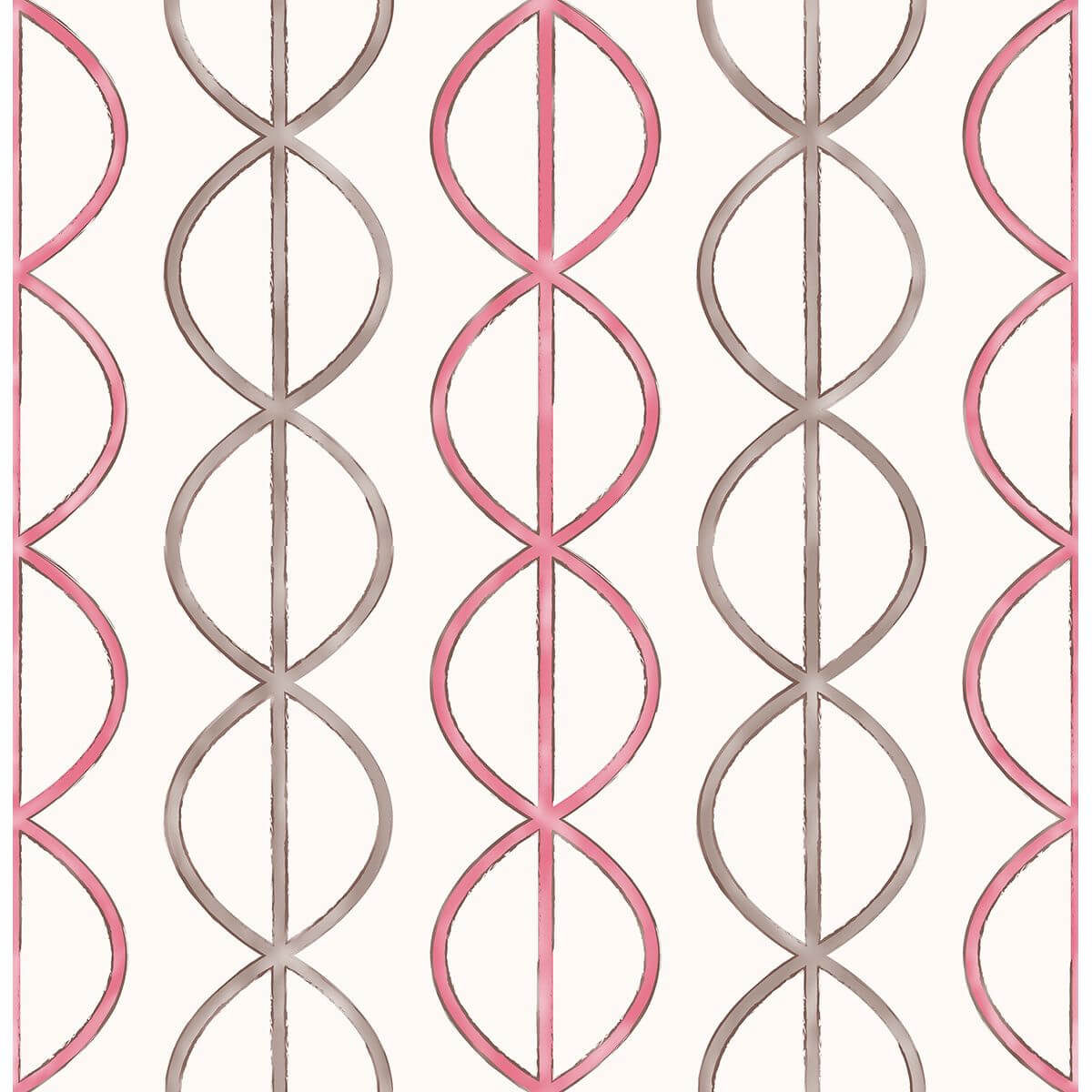 banning-stripe-pink-geometric-wallpaper-york-wallcoverings-2656-004009 - York Wallcoverings Papel pintado