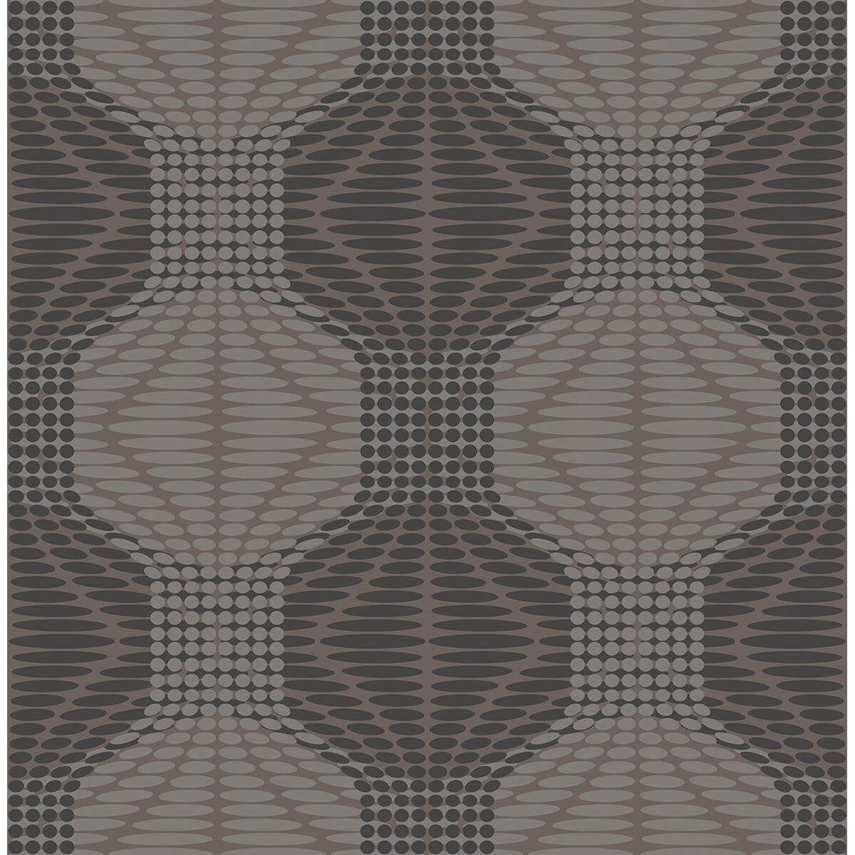 optic-brown-geometric-wallpaper-york-wallcoverings-2697-22634 - York Wallpaper Wallpaper