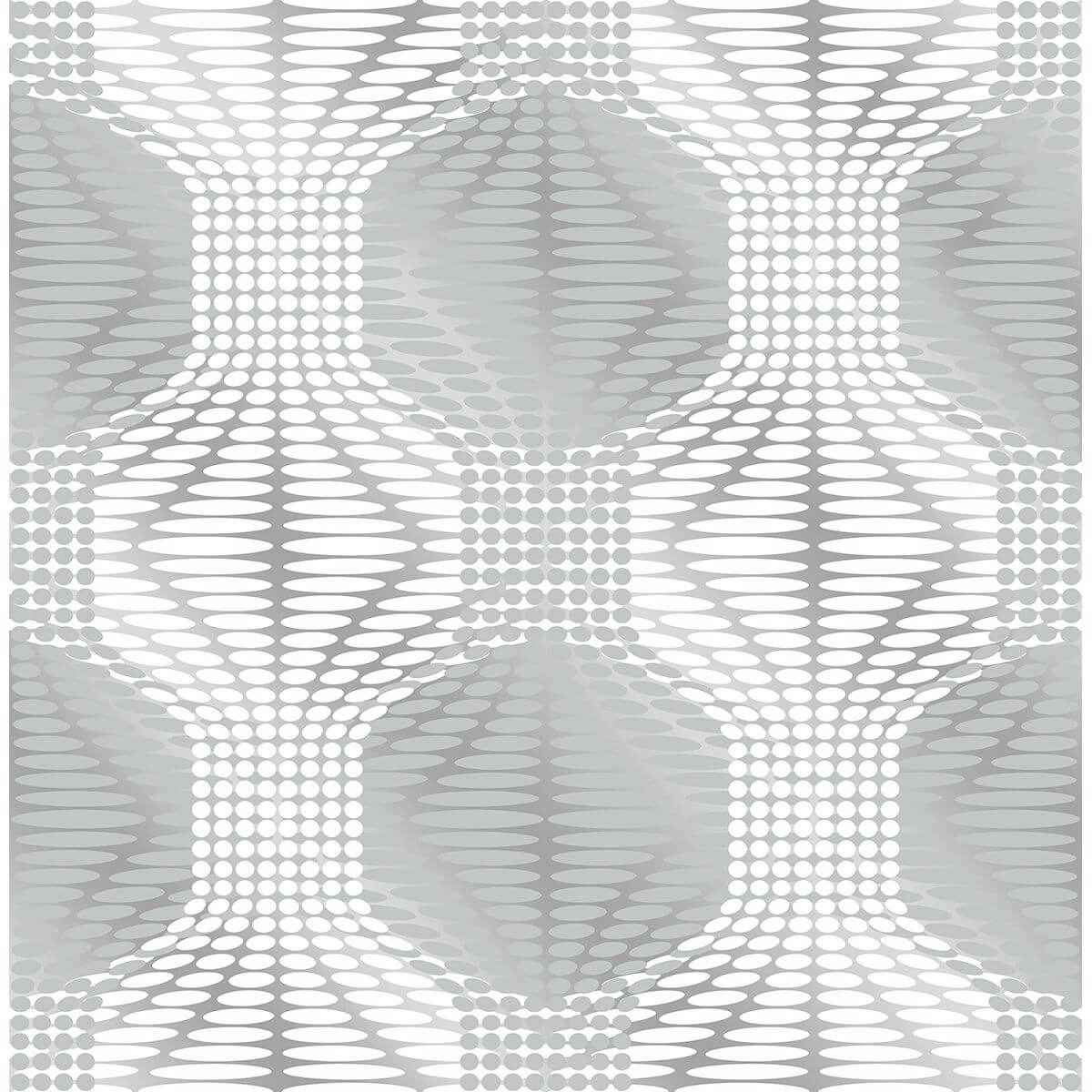 Optic Blue Geometric Wallpaper - York Wallcoverings - 2697-22629