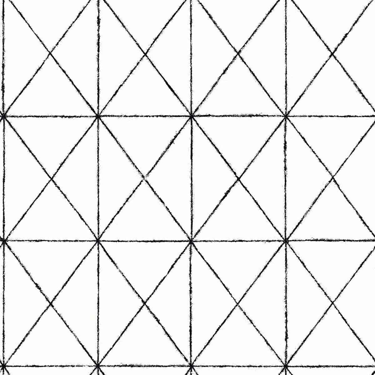 Intersection Black Geometric Wallpaper - York Wallcoverings - 2697-78003