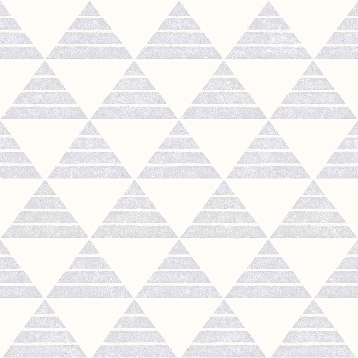 Summit Light Grey Triangle Wallpaper - York Wallcoverings - 2697-78073
