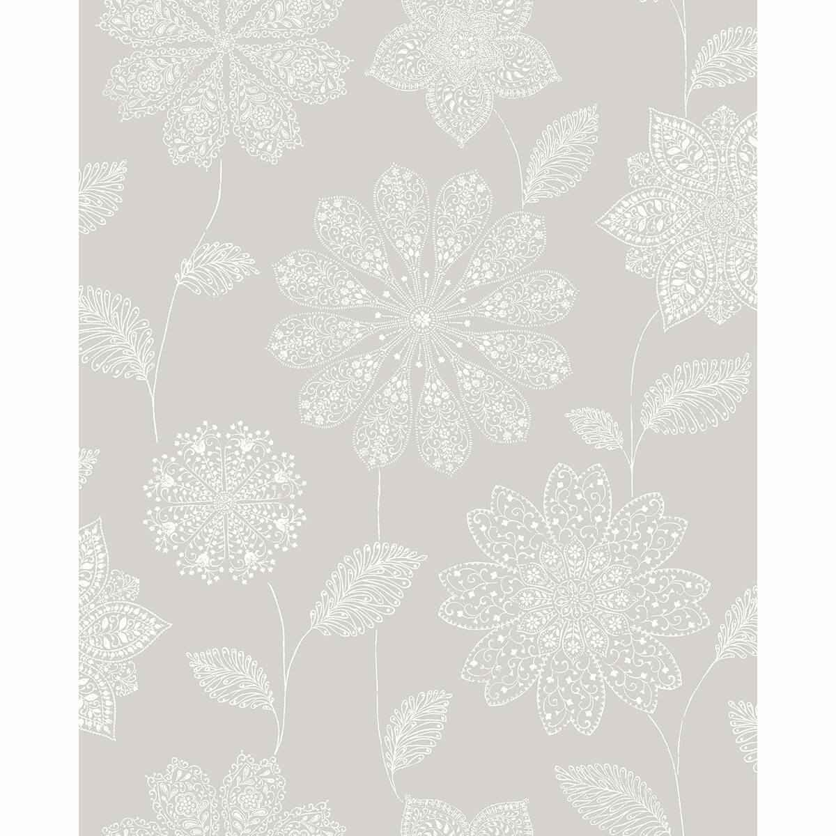 Panache Taupe Floral Wallpaper - York Wallcoverings - 2716-23851 - York Wallcoverings Wallpaper