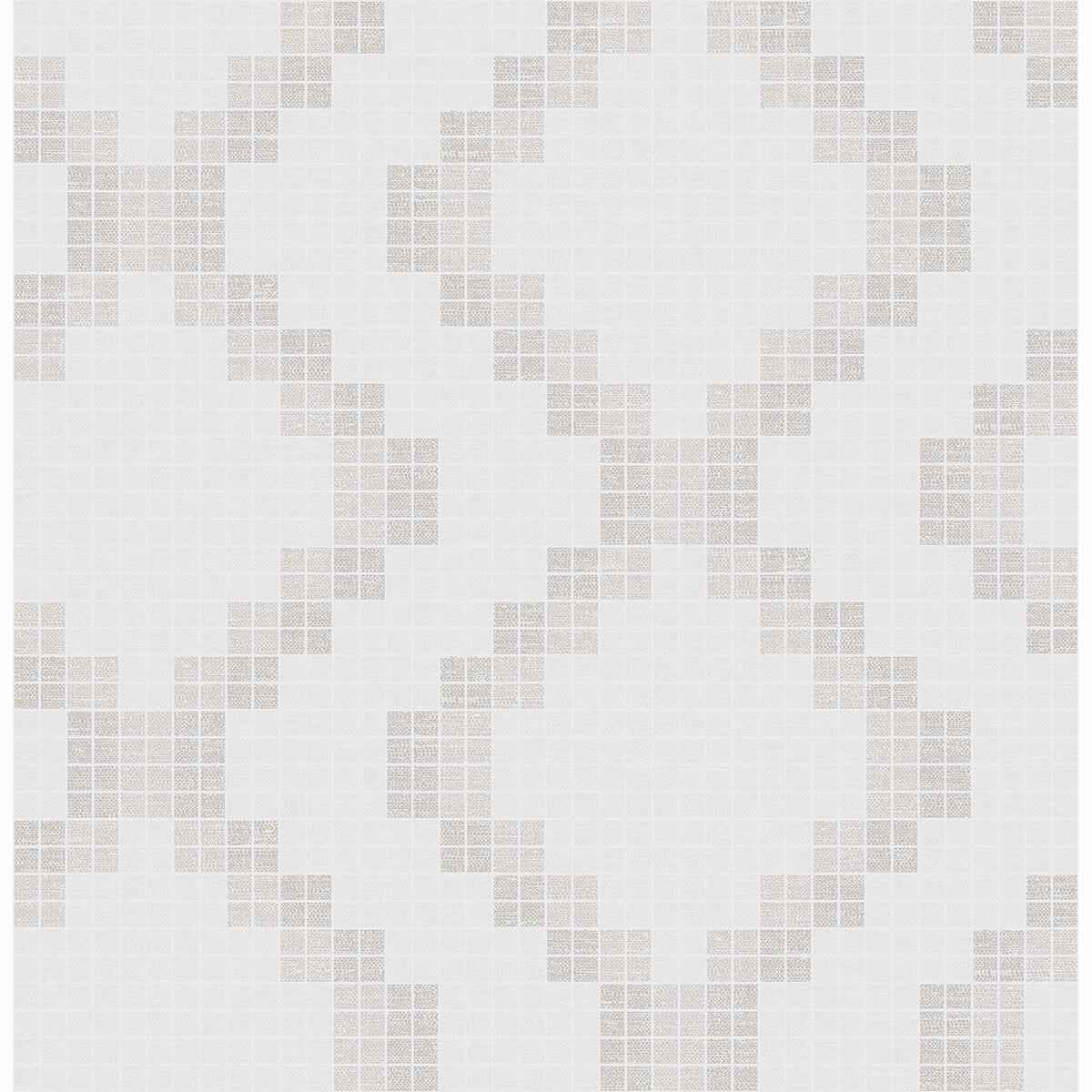 Mosaic Taupe Grid Wallpaper - York Wallcoverings - 2716-23865 - York Wallcoverings Wallpaper