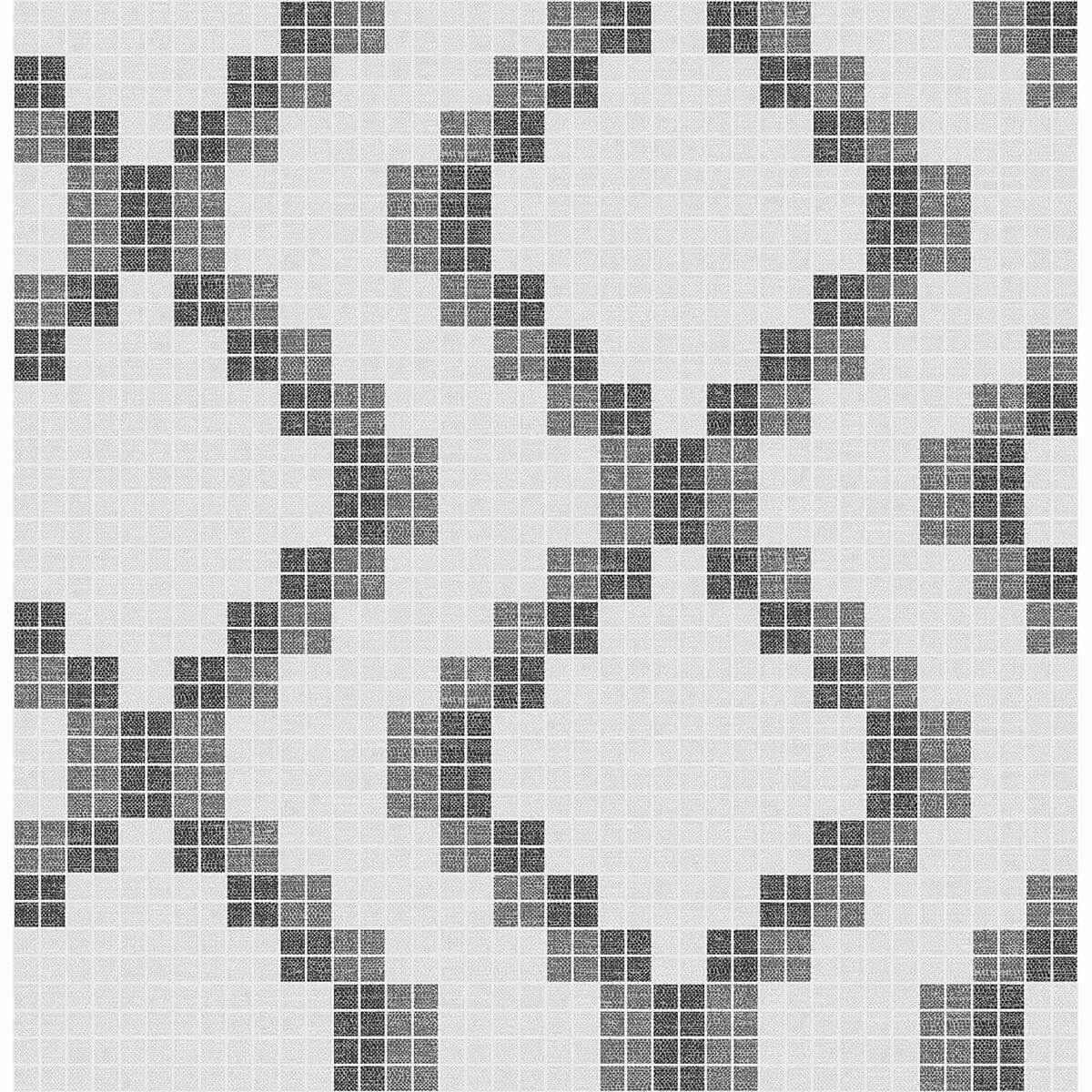Mosaic Black Grid Wallpaper - York Wallcoverings - 2716-23864 - York Wallcoverings Wallpaper