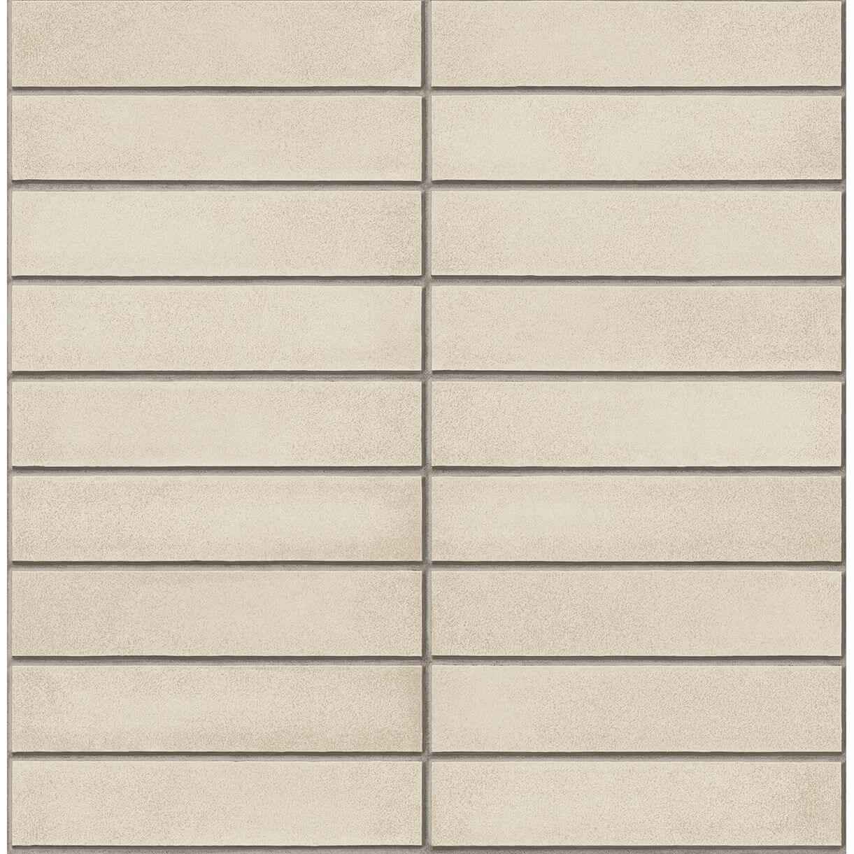 Midcentury Modern Bone Brick Wallpaper - York Wallcoverings - 2540-24024