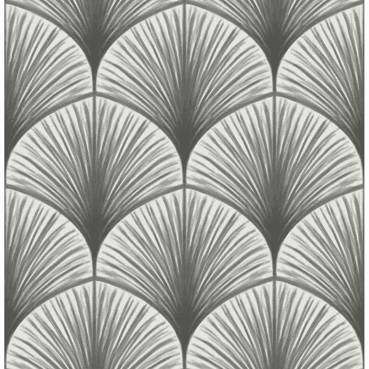 Dusk Grey Frond Wallpaper - York Wallcoverings - 2763-24230