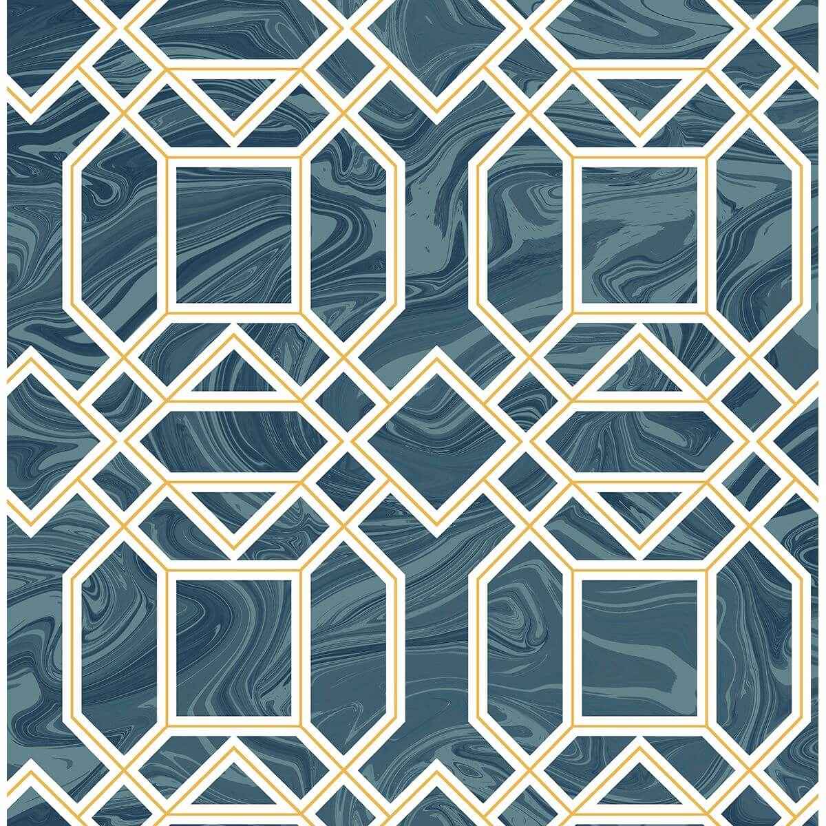 Daphne Blue Trellis Wallpaper - York Wallcoverings - 2763-24222 - York Wallcoverings Wallpaper