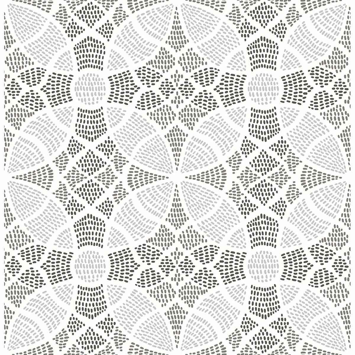 Zazen Grey Geometric Wallpaper - York Wallcoverings - 2764-24336 - York Wallcoverings Wallpaper
