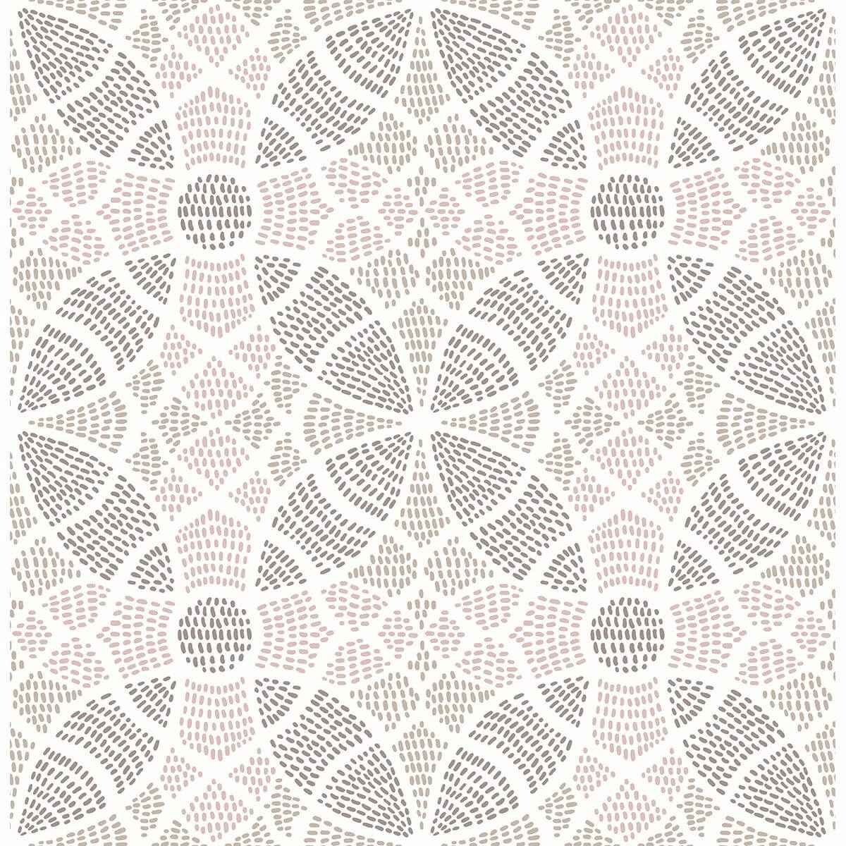 Zazen Rose Geometric Wallpaper - York Wallcoverings - 2764-24337 - York Wallcoverings Wallpaper