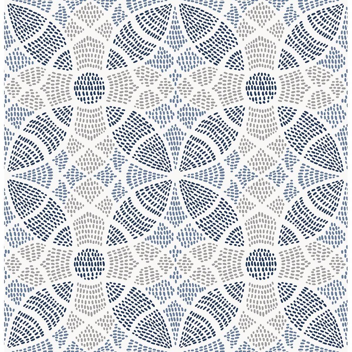 zazen-blue-geometric-wallpaper-york-wallcoverings-2764-24335 - York Wallcoverings Wallpaper