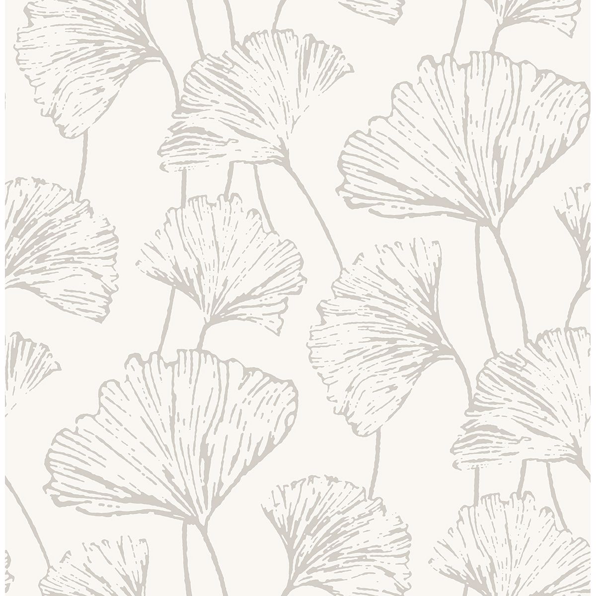 reverie-silver-ginkgo-wallpaper-york-wallcoverings-2764-24315 - York Wallcoverings Wallpaper