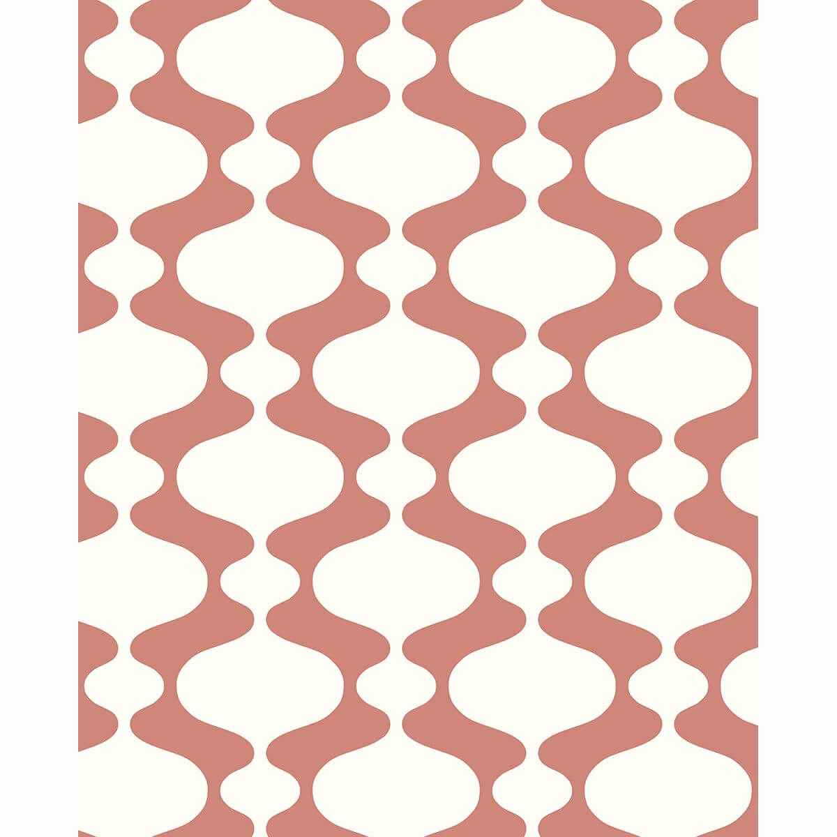 Ashbury Coral Retro Wallpaper - York Wallcoverings - 2782-24542 - York Wallcoverings Wallpaper