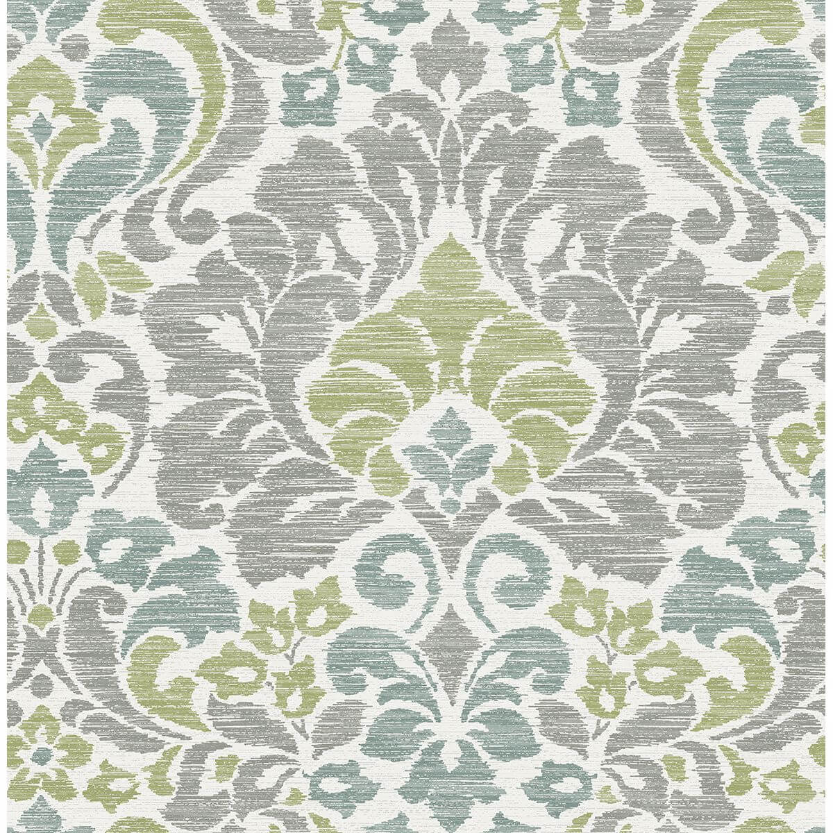 garden-of-eden-green-damask-wallpaper-york-wallcoverings-2793-24733 - York Wallpaper Wallpaper