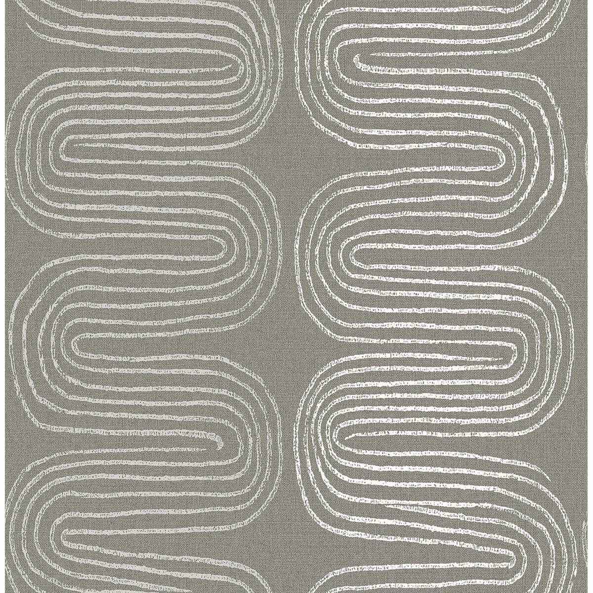 Zephyr Brown Abstract Stripe Wallpaper - York Wallcoverings - 2793-24740