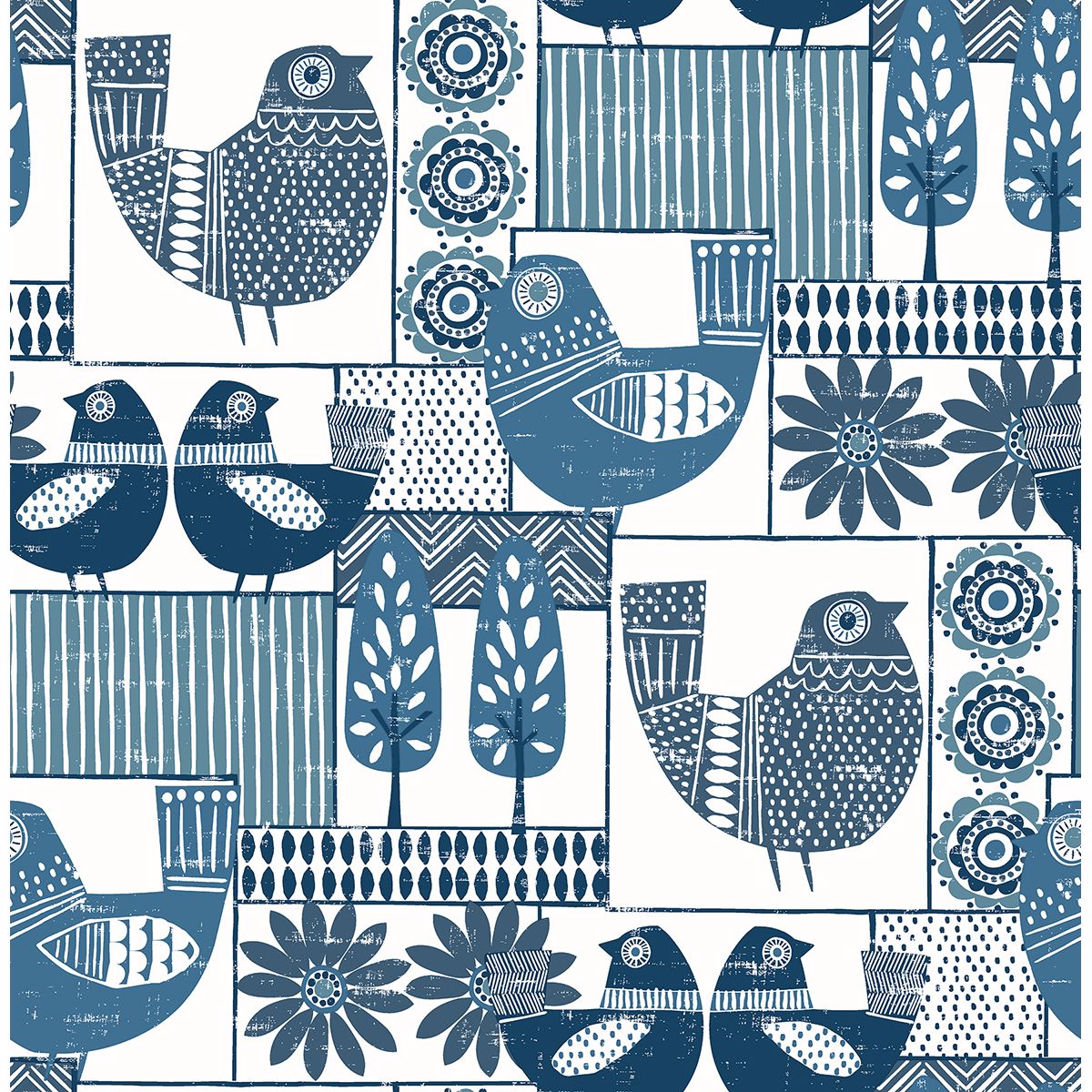 hennika-blue-patchwork-wallpaper-york-wallcoverings-2821-25113 - York Wallcoverings Wallpaper