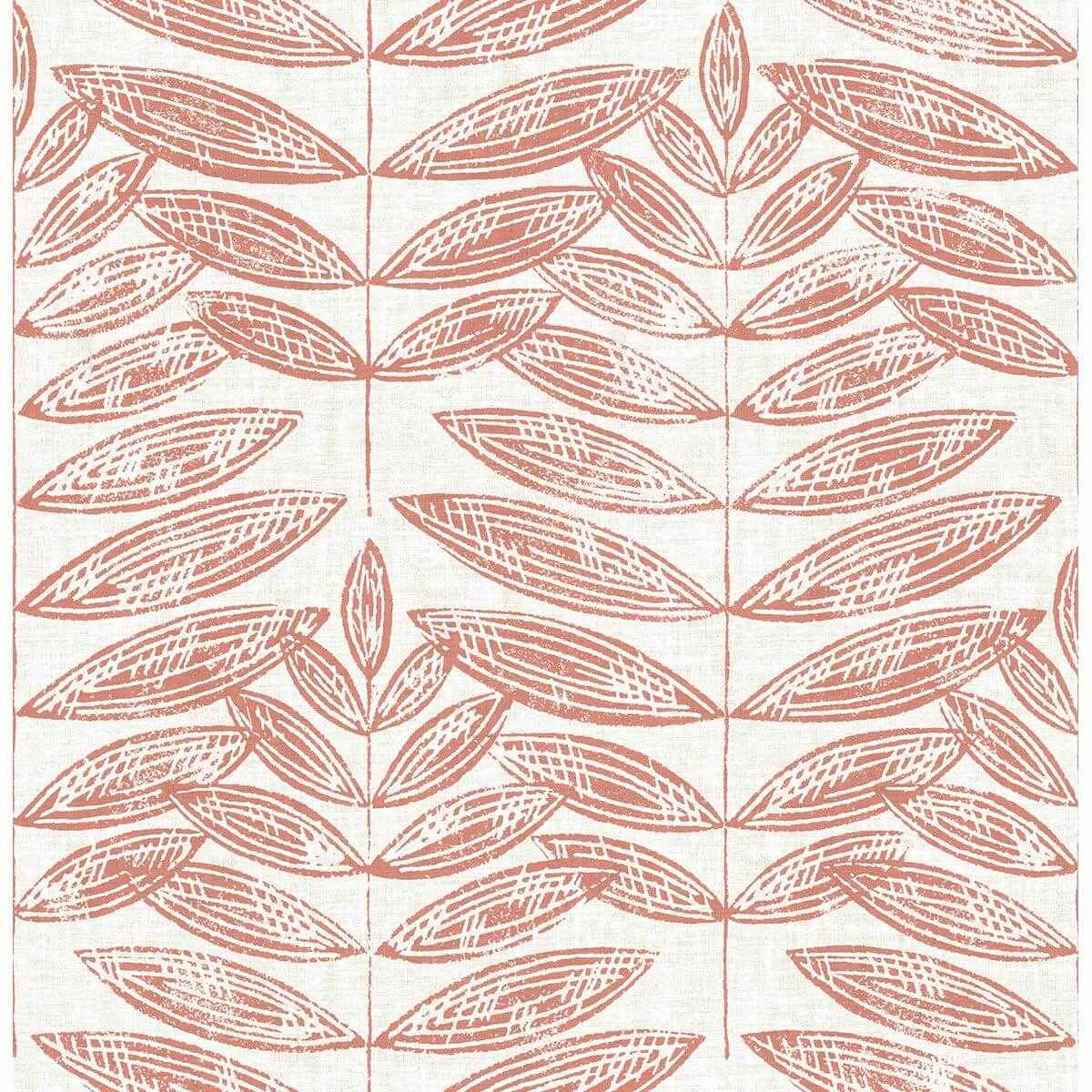 Akira Coral Leaf Wallpaper - York Wallcoverings - 2821-25103 - York Wallcoverings Wallpaper