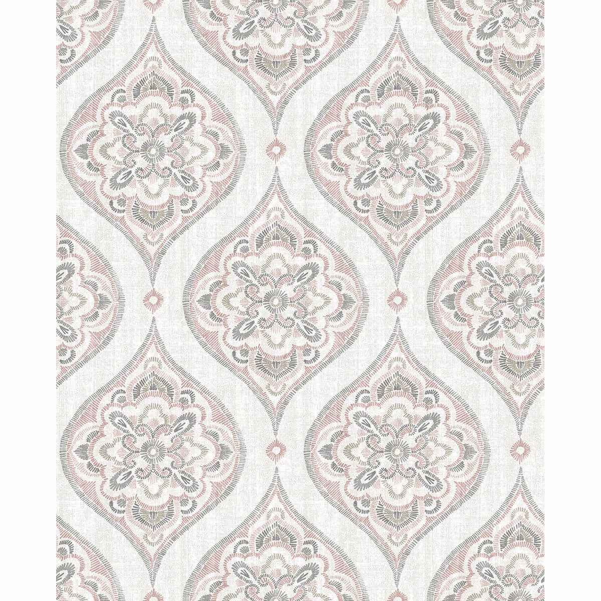 Adele Rose Damask Wallpaper - York Wallcoverings - 2821-25147 - York Wallcoverings Wallpaper