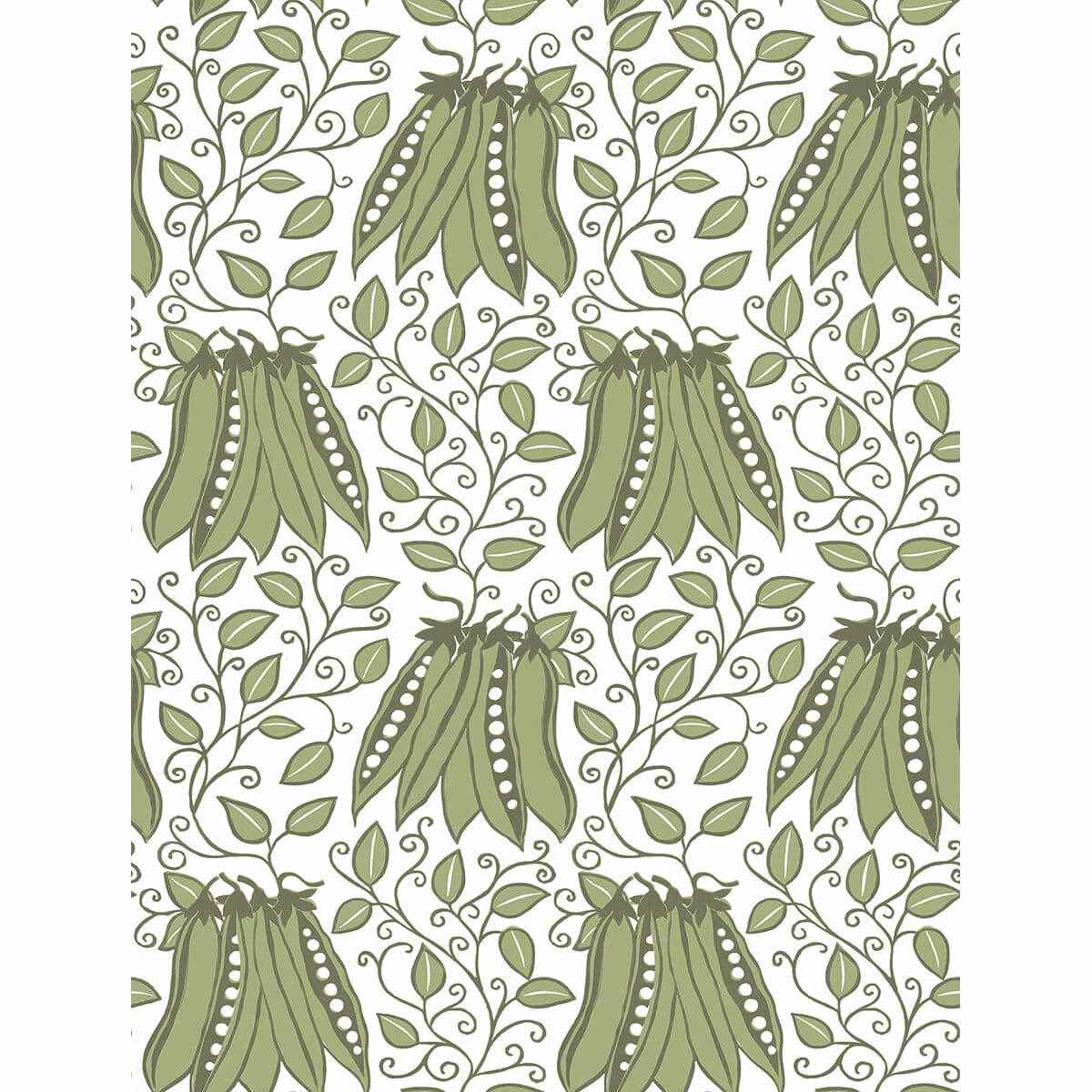 Peas in a Pod Olive Garden Wallpaper - York Wallcoverings - 2821-25120
