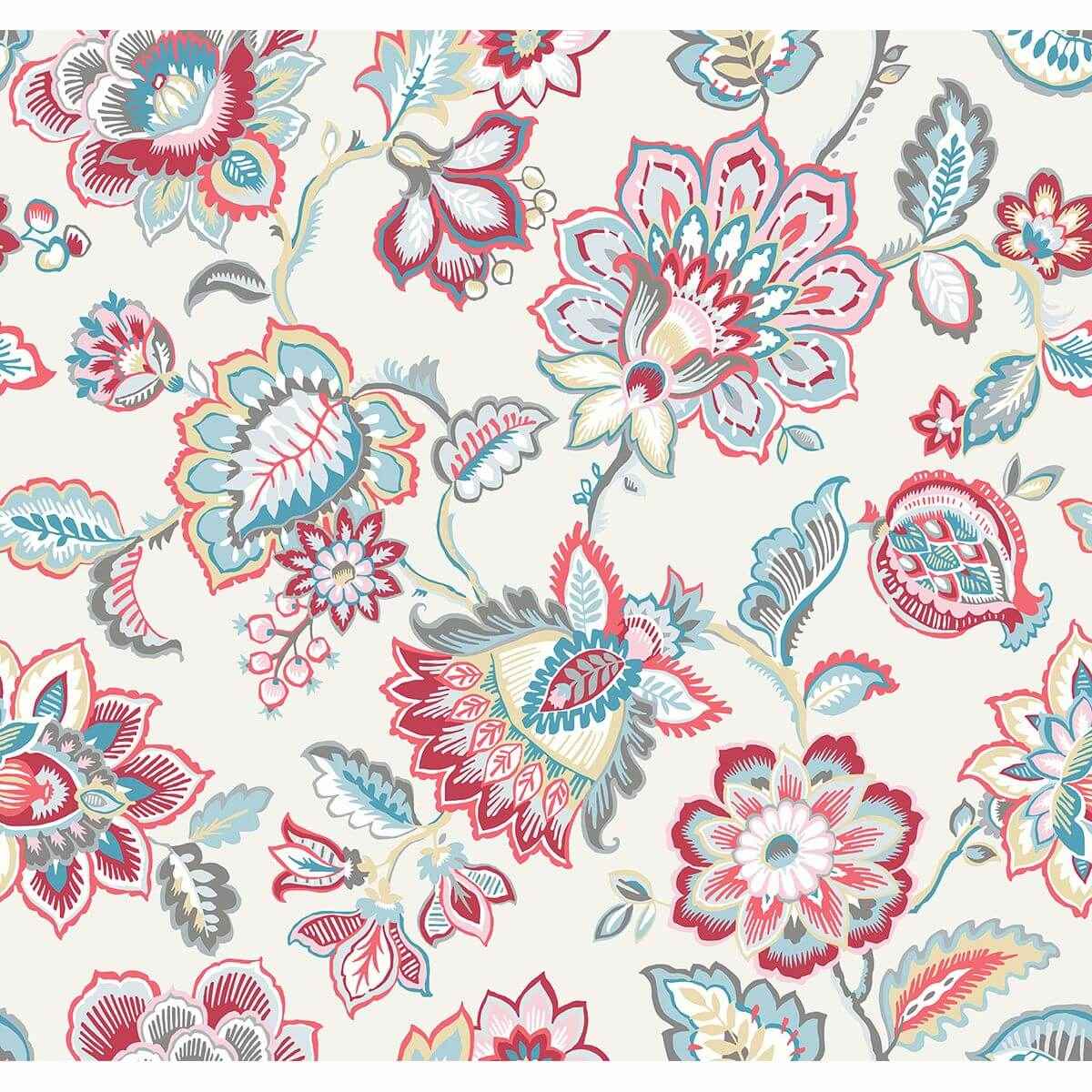 Corona Red Jacobean Wallpaper - York Wallcoverings - 2901-87512 - York Wallcoverings Wallpaper