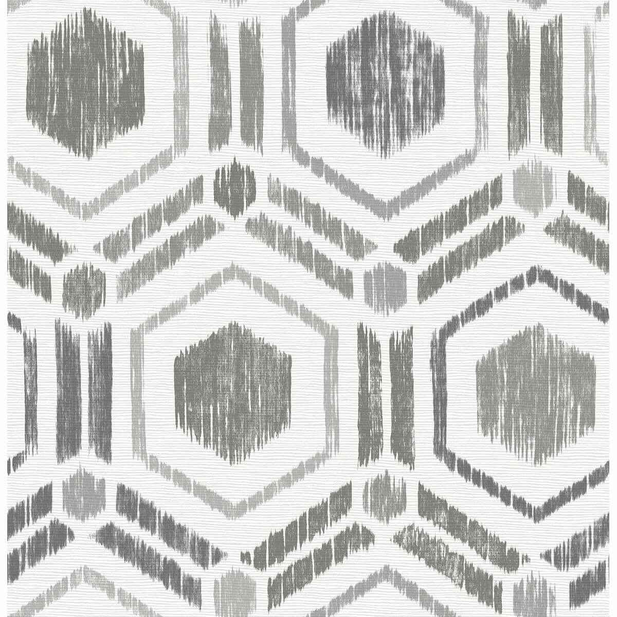 Borneo Taupe Geometric Grasscloth Wallpaper - York Wallcoverings - 2901-25432 - York Wallcoverings Wallpaper