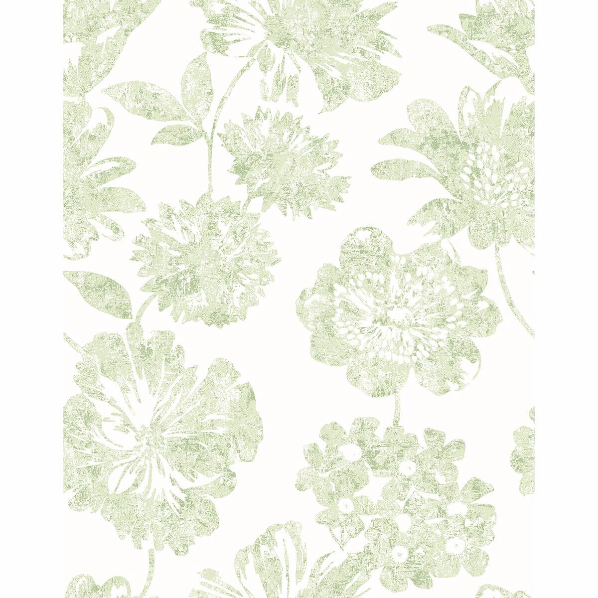 folia-light-green-green-floral-wallpaper-york-wallcoverings-2901-25419 - York Wallcoverings Papel pintado