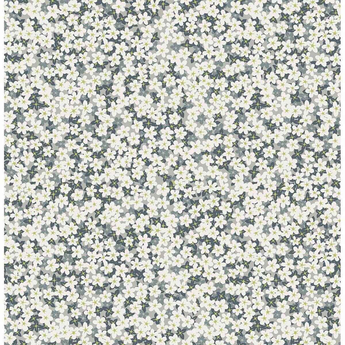 Giverny Grey Miniature Floral Wallpaper - York Wallcoverings - 2901-25447 - York Wallcoverings Wallpaper