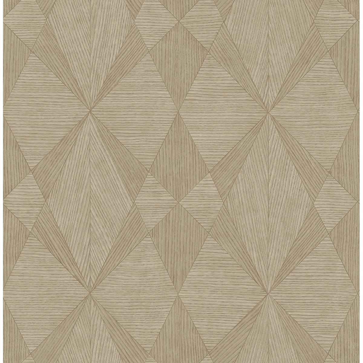 Intrinsic Light Brown Geometric Wood Wallpaper - York Wallcoverings - 2908-25330 - York Wallcoverings Wallpaper
