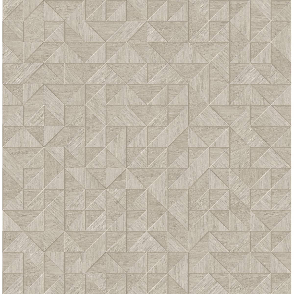 gallerie-cream-geometric-wood-wallpaper-york-wallcoverings-2908-25329 - York Wallcoverings Wallpaper