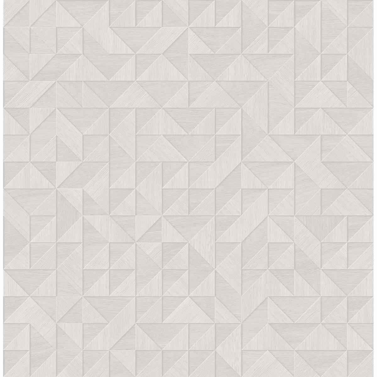 Gallerie Light Grey Geometric Wood Wallpaper - York Wallcoverings - 2908-25325