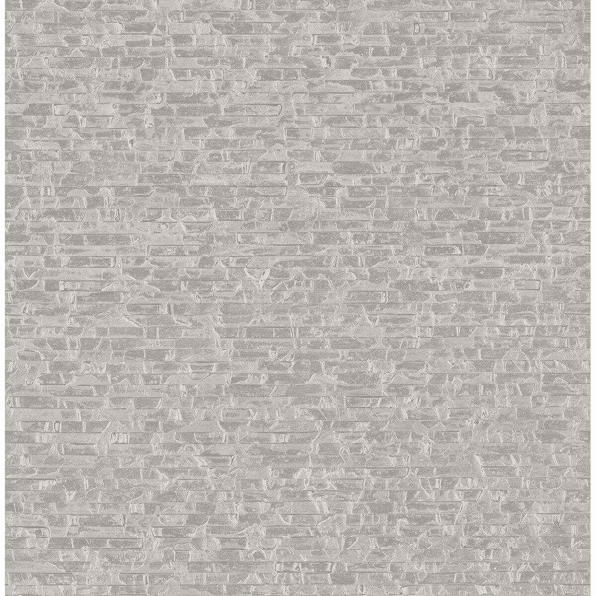Belvedere Grey Faux Slate Wallpaper - York Wallcoverings - 2908-24902