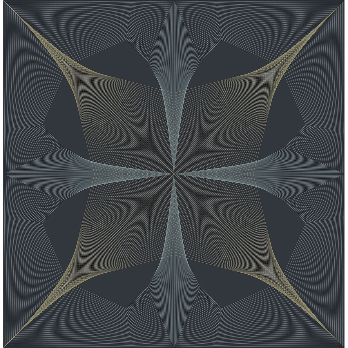 radius-navy-geometric-wallpaper-york-wallcoverings-2902-25526 - York Wallcoverings Wallpaper