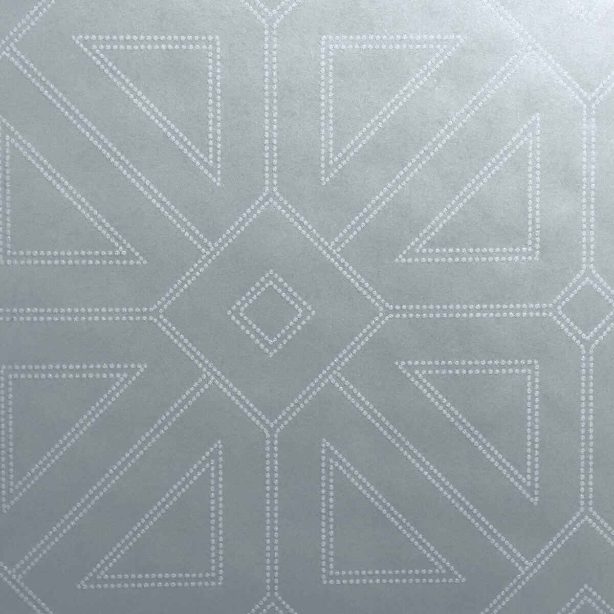 Voltaire Silver Beaded Geometric Wallpaper - York Wallcoverings - 2902-87334 - York Wallcoverings Wallpaper