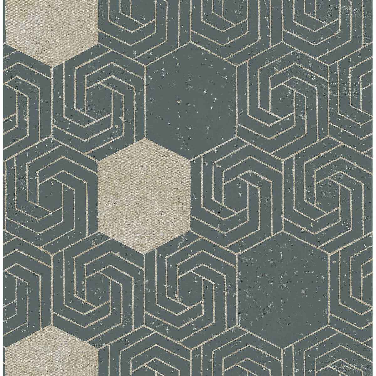 Momentum Dark Green Geometric Wallpaper - York Wallcoverings - 2902-25545 - York Wallcoverings Wallpaper