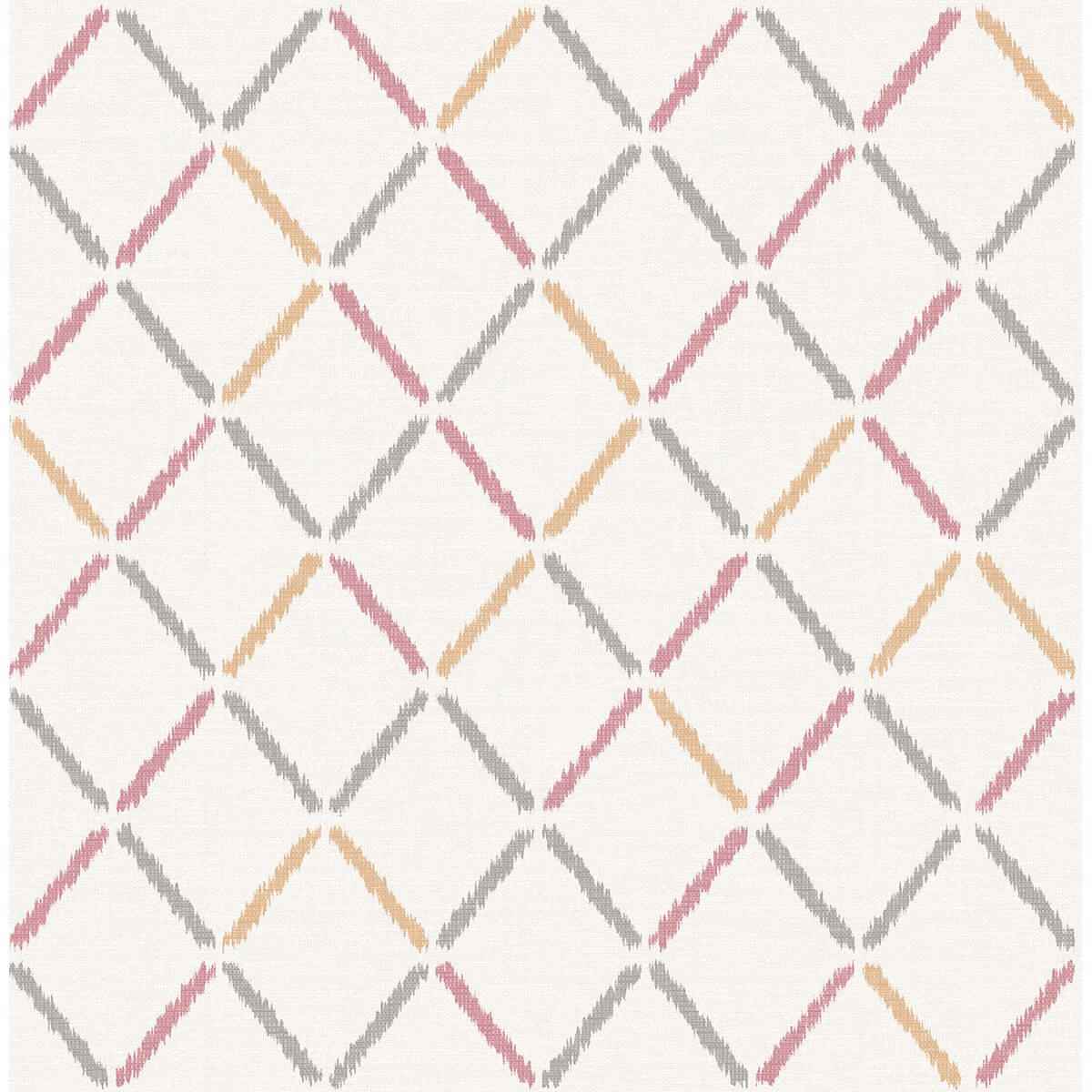 Allotrope Rose Linen Geometric Wallpaper - York Wallcoverings - 2902-25536 - York Wallcoverings Wallpaper