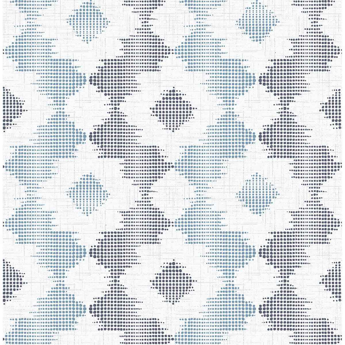 Babylon Blue Abstract Floral Wallpaper - York Wallcoverings - 2902-25521