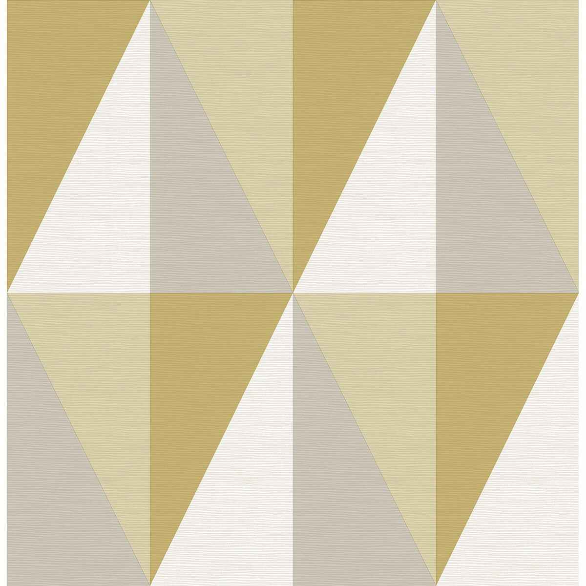 aspect-yellow-geometric-faux-grasscloth-wallpaper-york-wallcoverings-2902-25538 - York Wallcoverings Wallpaper