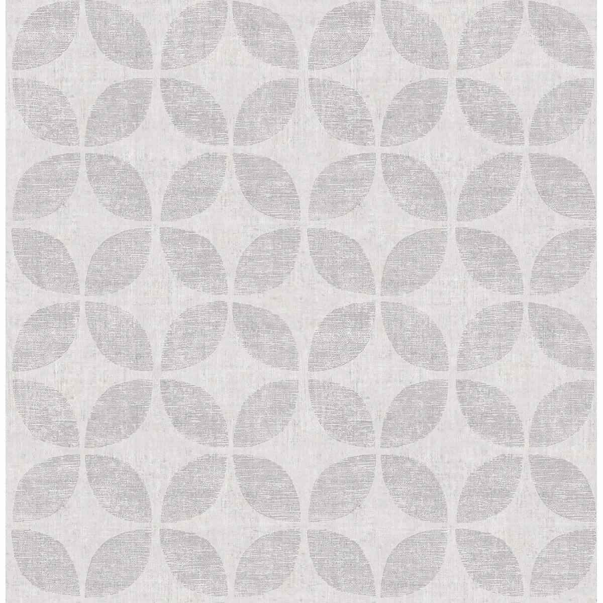 Polaris Silver Geometric Wallpaper - York Wallcoverings - 2902-25515 - York Wallcoverings Wallpaper