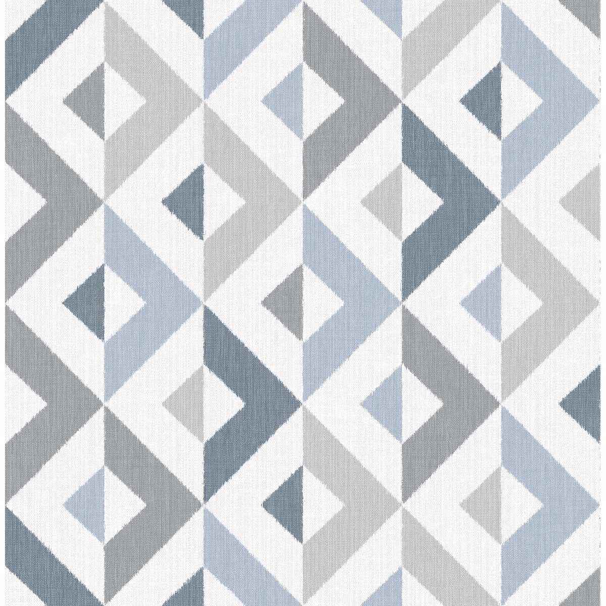 Seesaw Slate Geometric Faux Linen Wallpaper - York Wallcoverings - 2902-25541 - York Wallcoverings Wallpaper