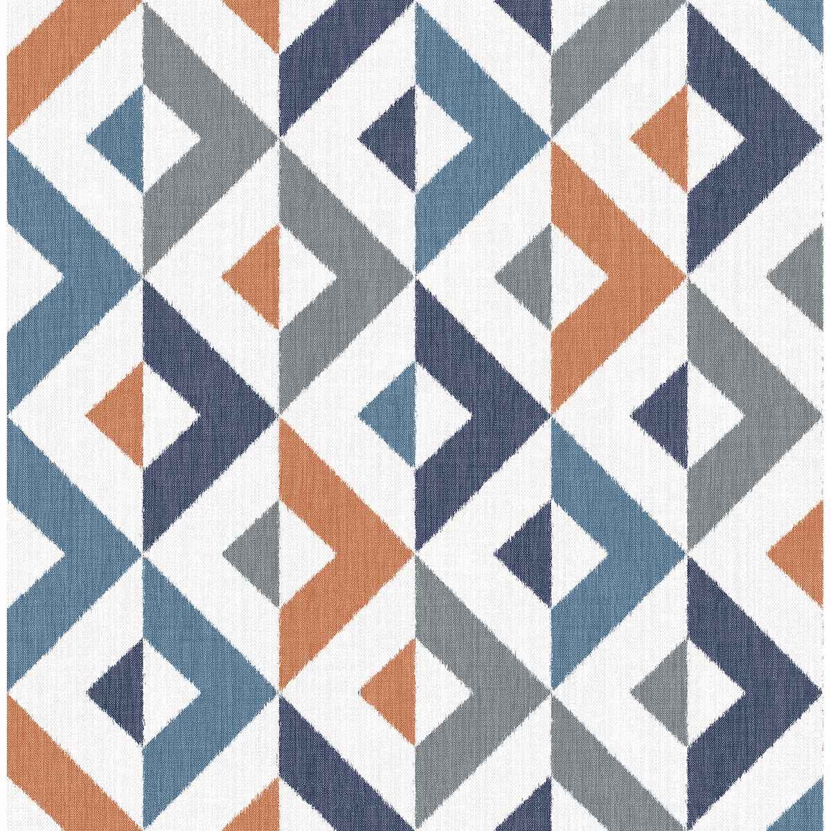 Seesaw Multicolor Geometric Faux Linen Wallpaper - York Wallcoverings - 2902-25542 - York Wallcoverings Wallpaper