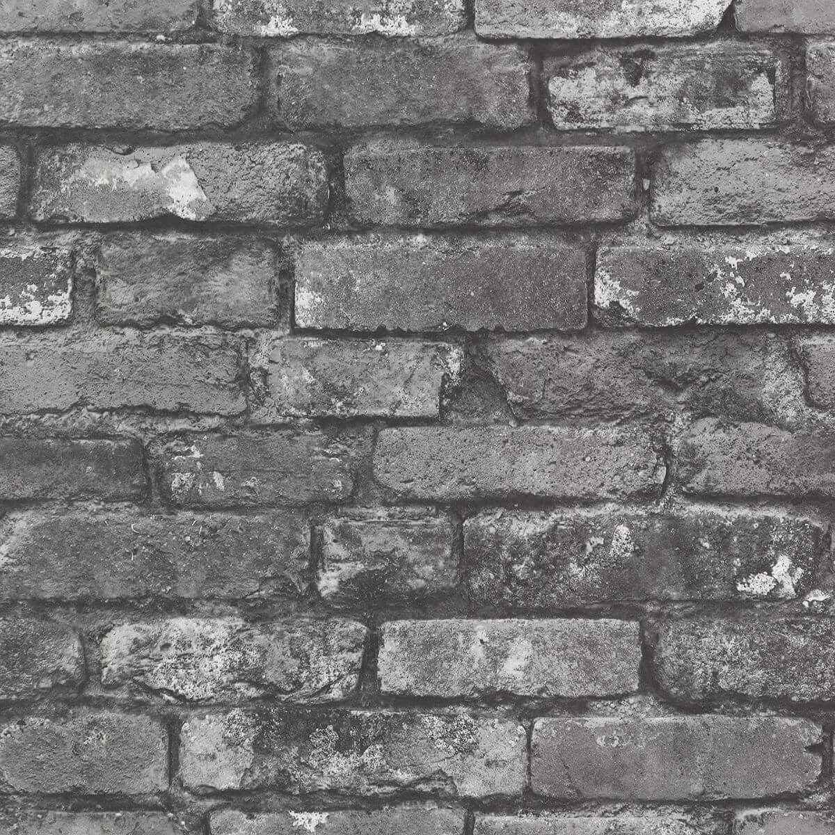 Debs Grey Exposed Brick Wallpaper - York Wallcoverings - 2922-21260 - York Wallcoverings Wallpaper