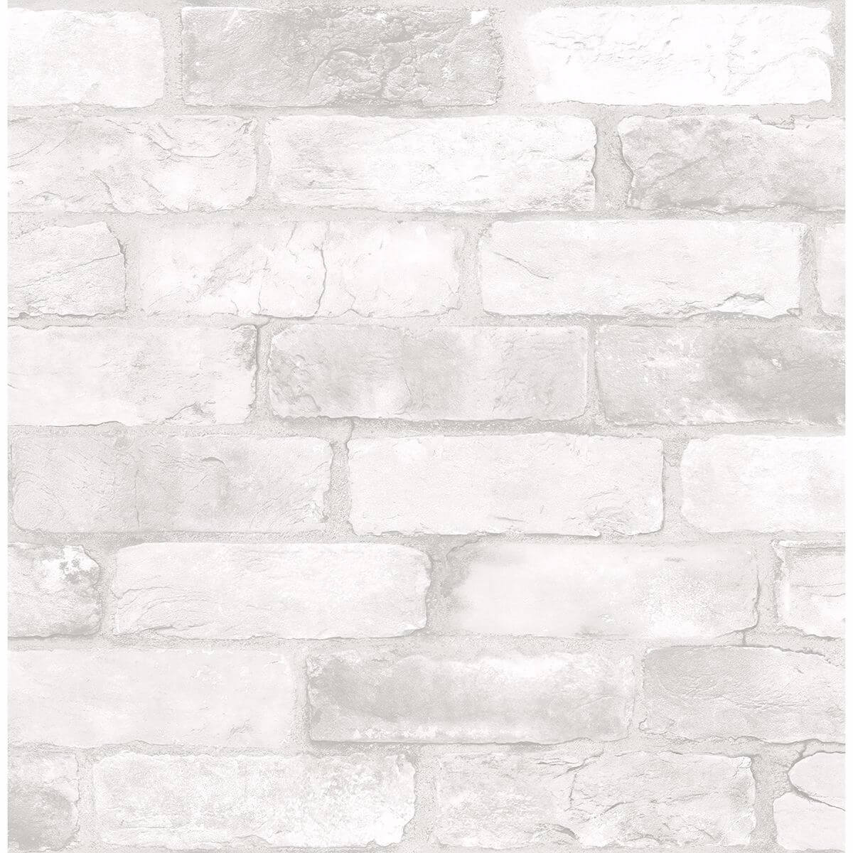 rustin-white-reclaimed-bricks-wallpaper-york-wallcoverings-2922-22321 - York Wallcoverings Wallpaper