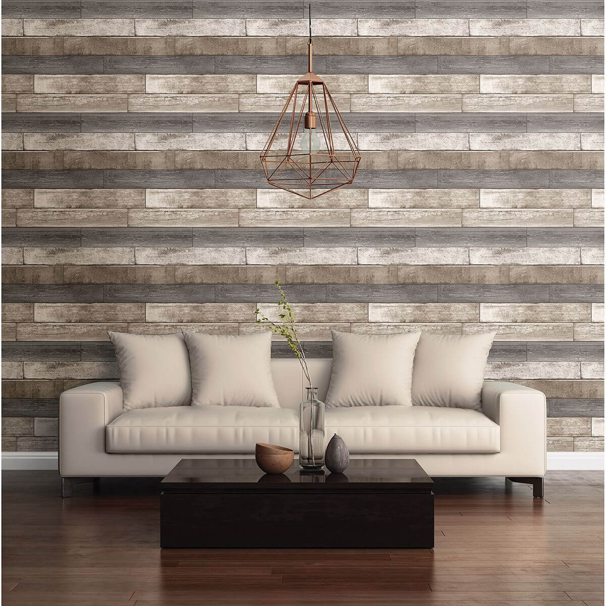 porter-brown-weathered-plank-wallpaper-york-wallcoverings-2922-22345 - York Wallcoverings Papel pintado