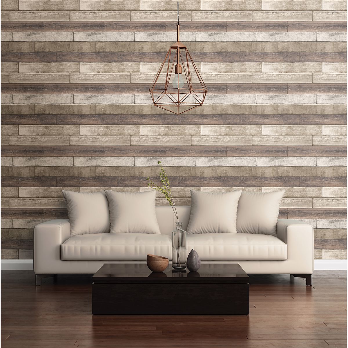 Porter Coffee Weathered Plank Wallpaper - York Wallcoverings - 2922-22347 - York Wallcoverings Wallpaper