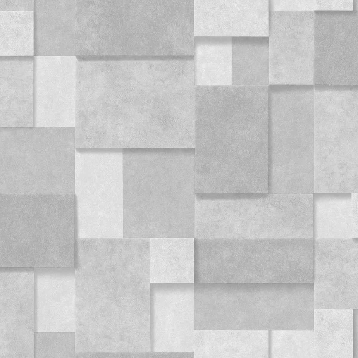 Duchamp Silver Metallic Squares Wallpaper - York Wallcoverings - 2922-25353