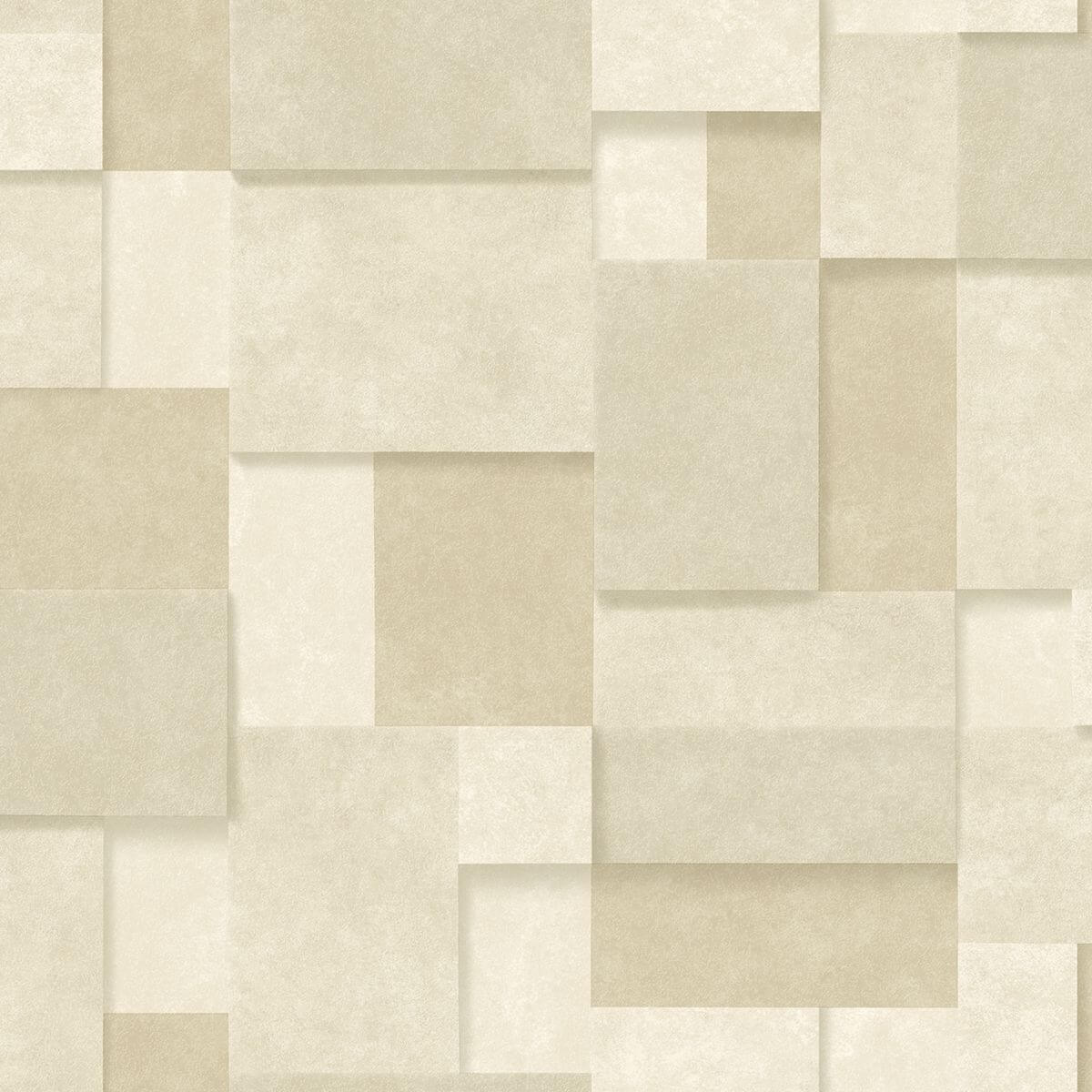 duchamp-wheat-metallic-squares-wallpaper-york-wallcoverings-2922-25355 - York Wallcoverings Wallpaper